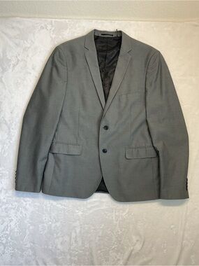 LINDBERGH Men's US 40R Single Breast Men's Tailored Gray Two-Button Blazer